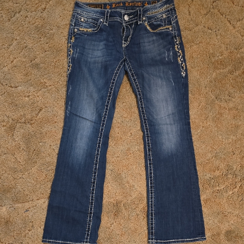 Rock Revival Deep Indigo Boot Cut Jeans